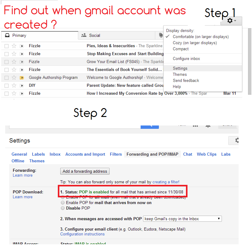 how to find gmail account